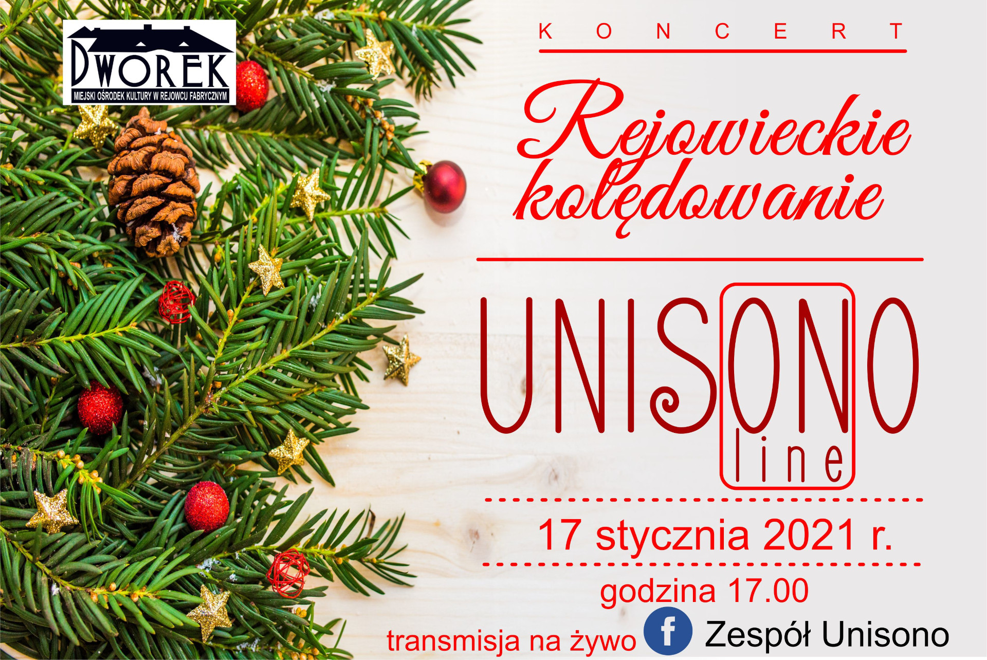 rejowieckie kolędowanie - plakat z zaproszeniem