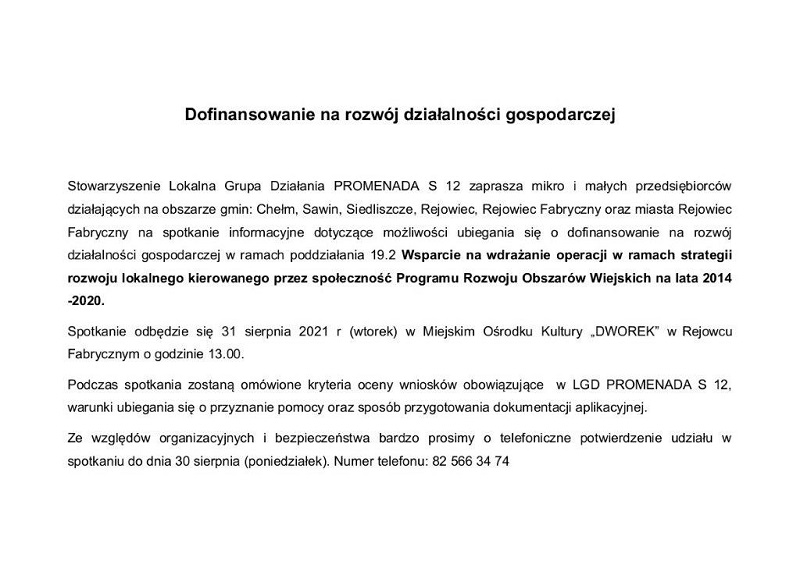 spotkanie informacyjne notatka