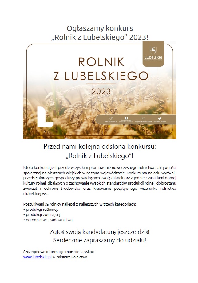 Rolnik z Lubelskiego 2023