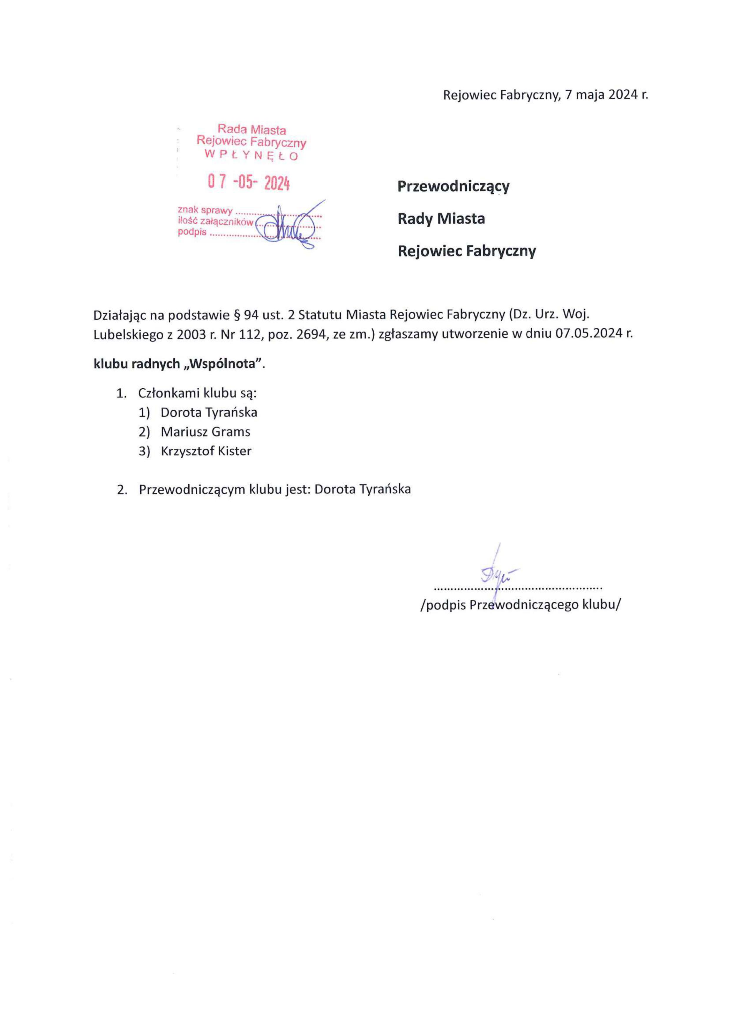 2 Klub radnych Wspolnota